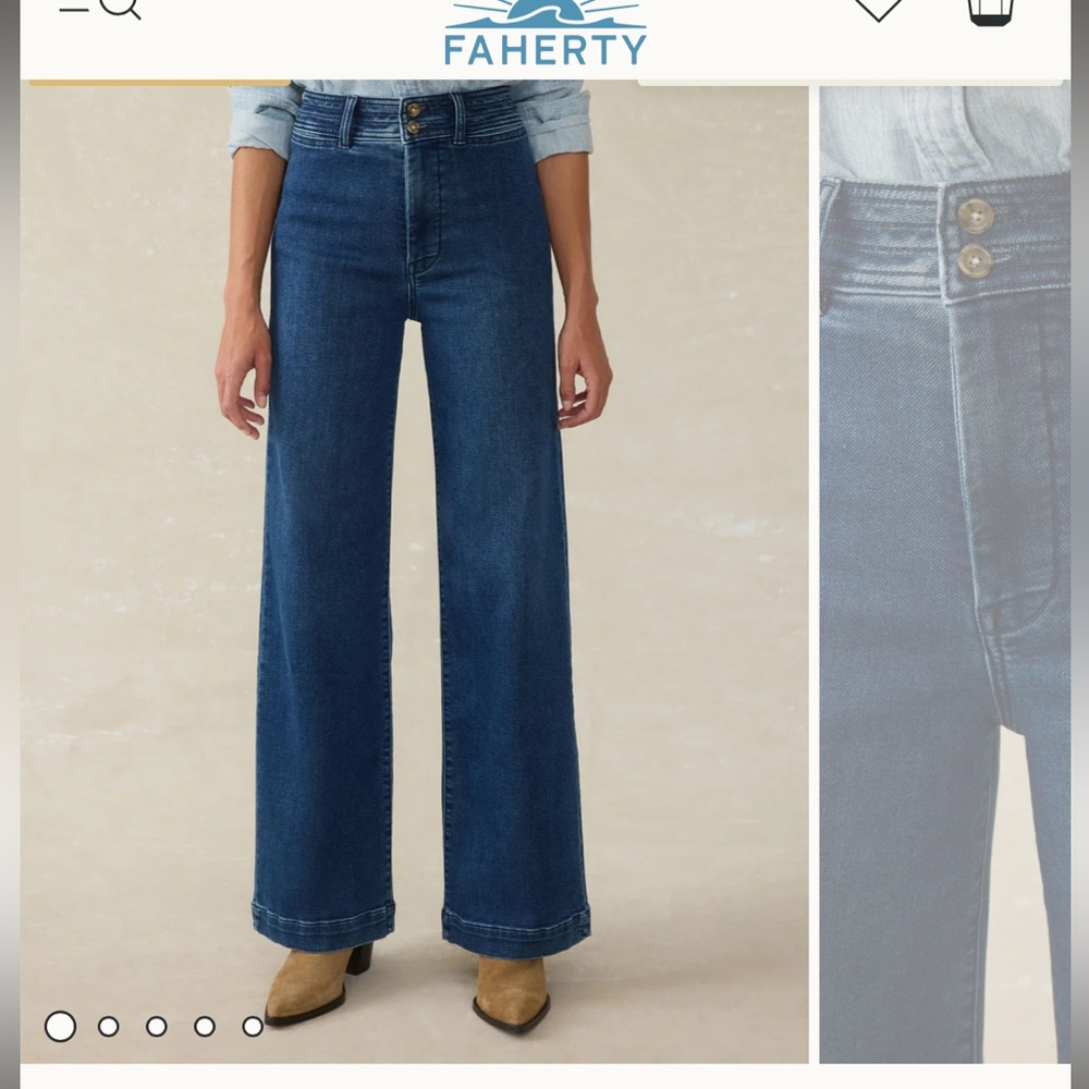 Faherty Stretch Terry Harbour Jean